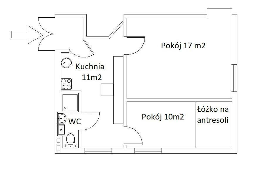 Apartament 2 Pokoje Lublin Centrum Ulica Narutowicza Bagian luar foto